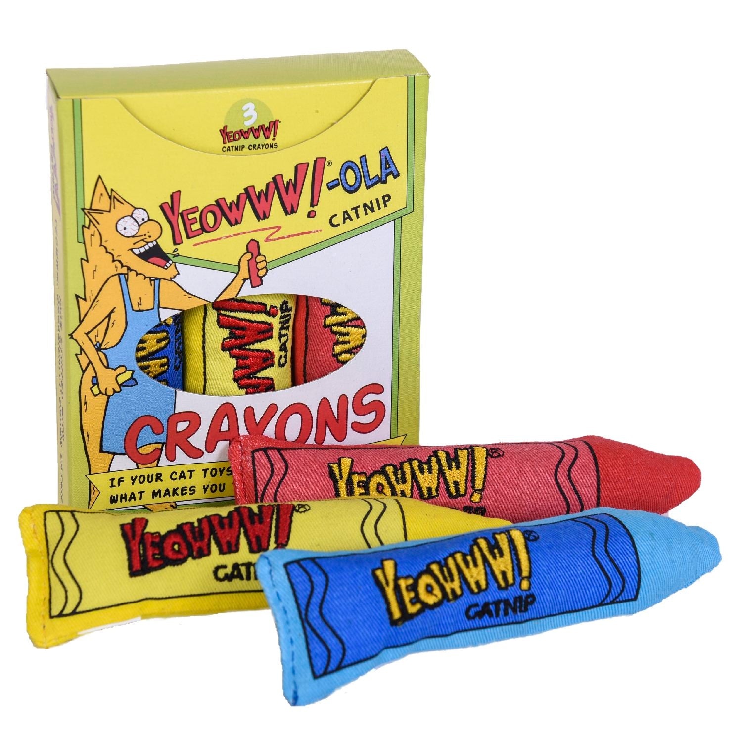 Yeowww! Catnip Cat Toys - Ola Crayon 01