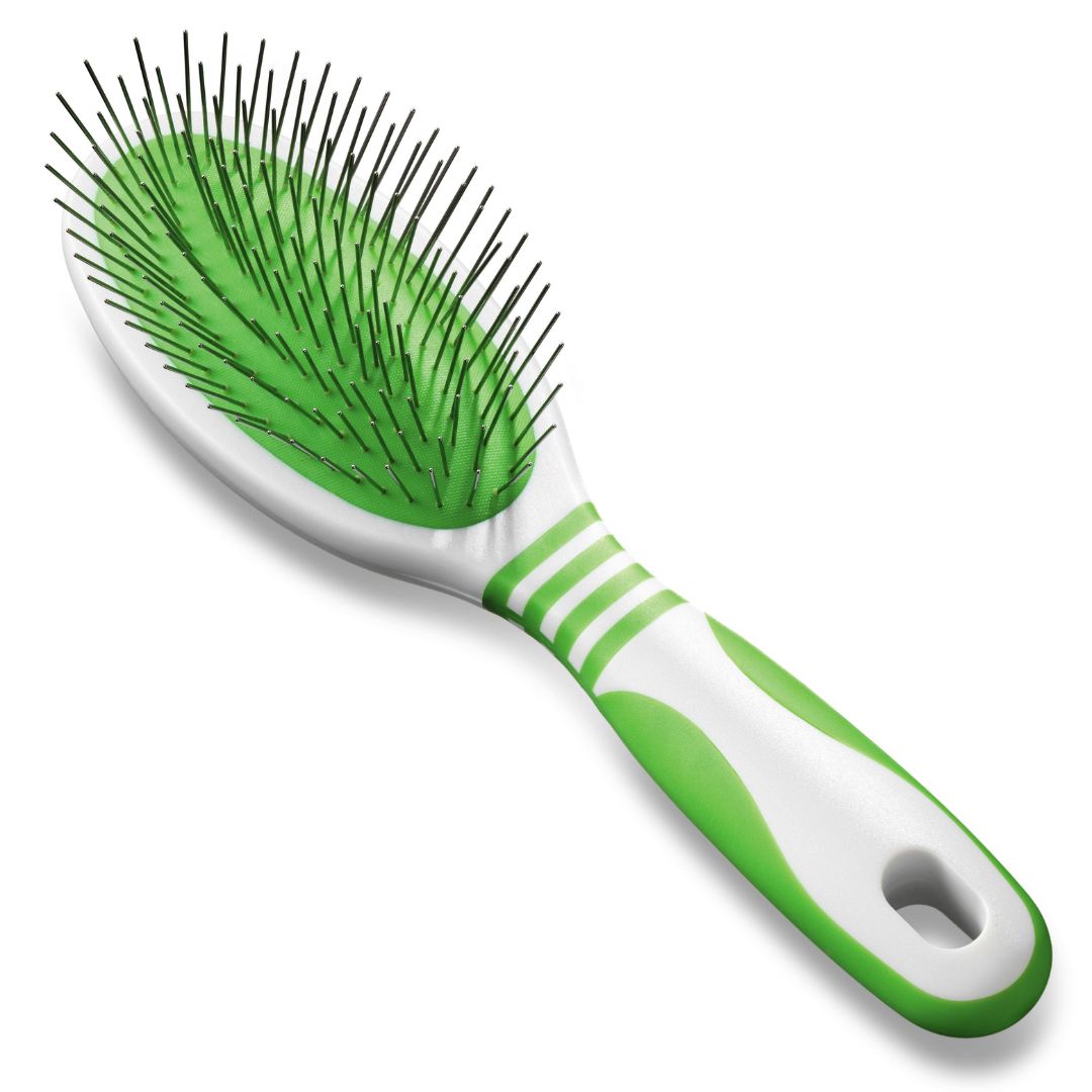 Andis Pet Grooming Pin Brush White Lime Green | PeekAPaw Pet Supplies