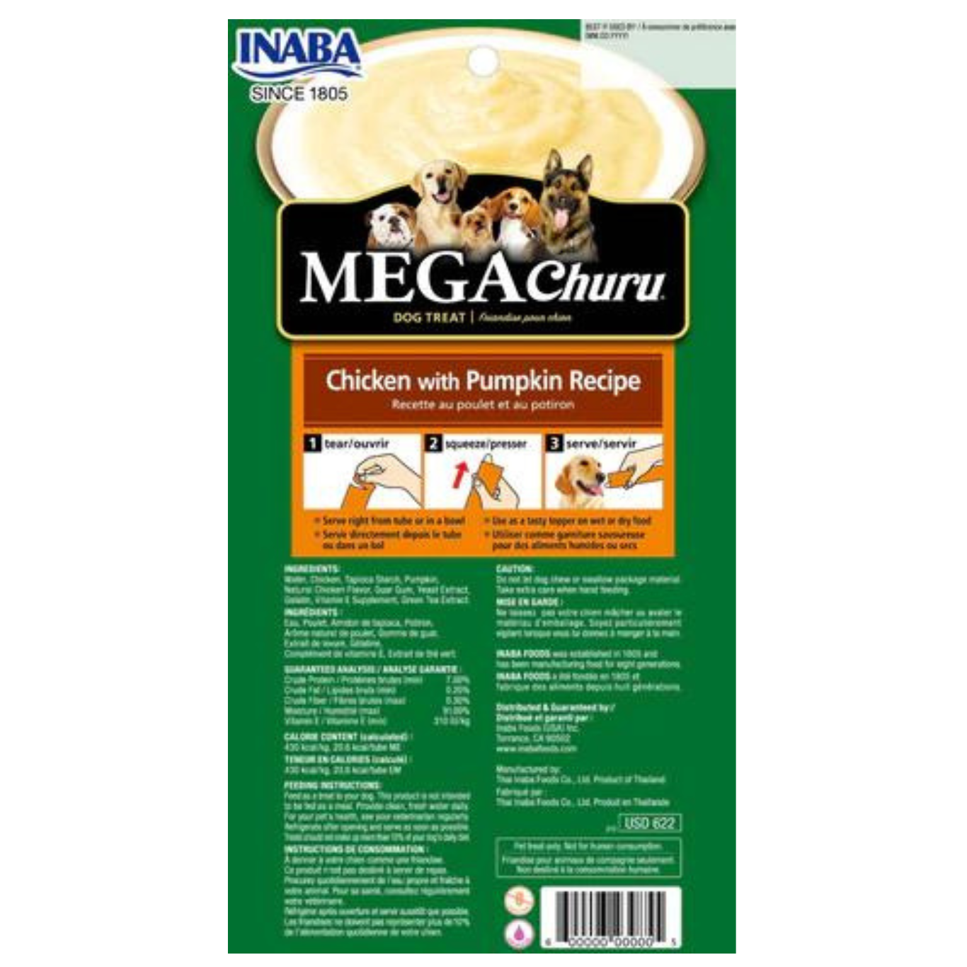 Inaba Dog Treat Mega Churu Chicken with Pumpkin 02