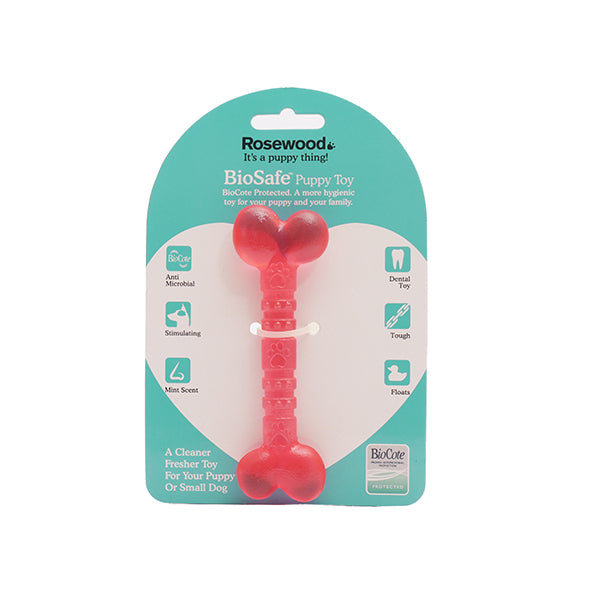 Rosewood BioSafe puppy bone, pink – front of pack