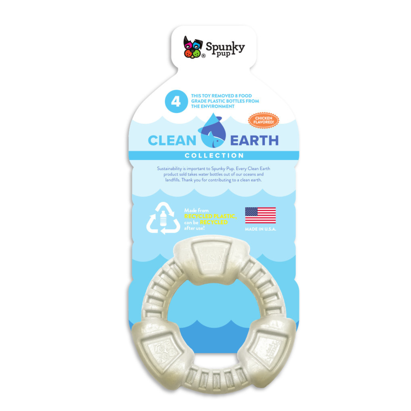 Spunky Pup Dog Toy Clean Earth Recycled Ring