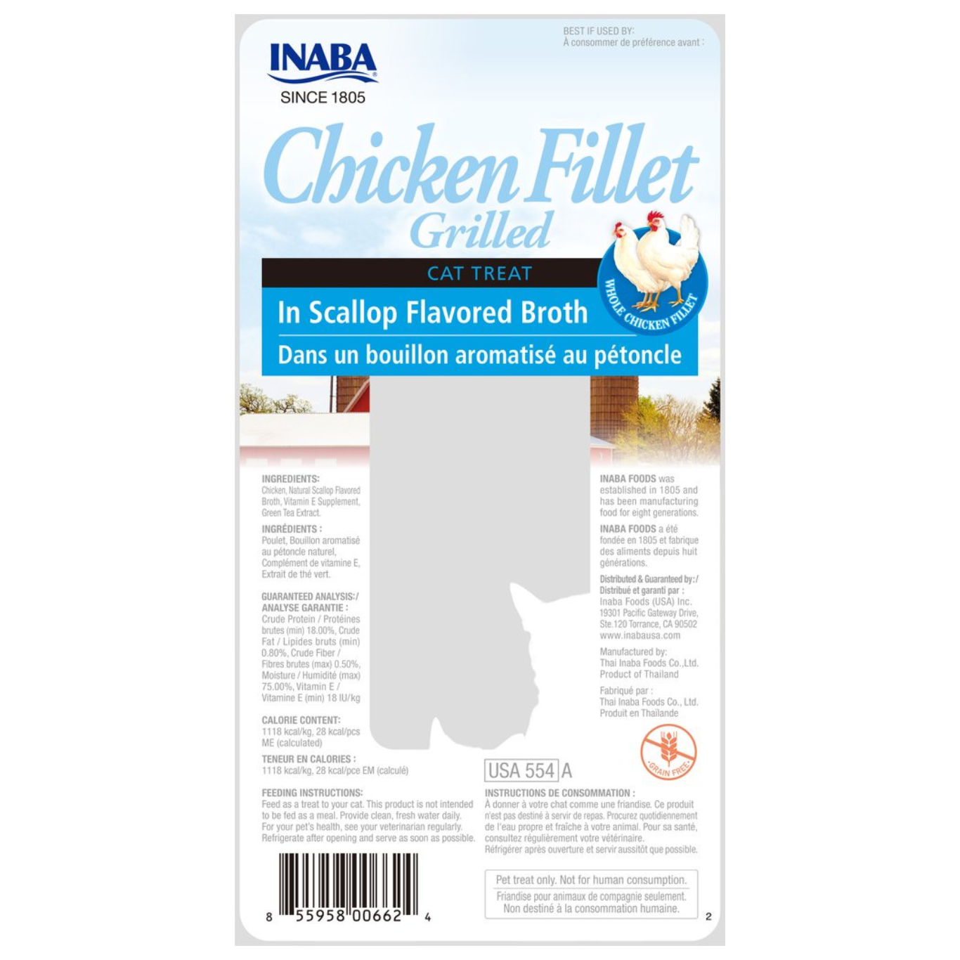 Inaba Cat Treat Grilled Chicken Fillet In Scallop Broth 02