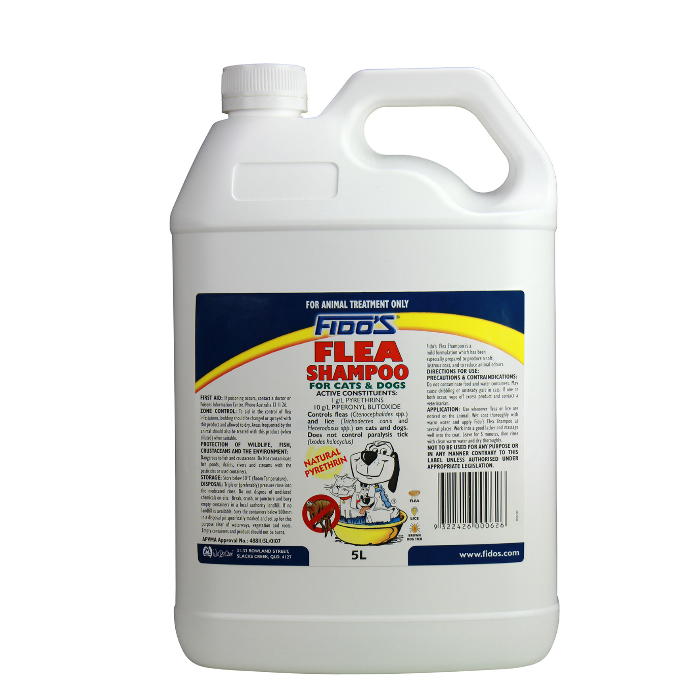 Fido's Flea Shampoo for Dogs & Cats 5L
