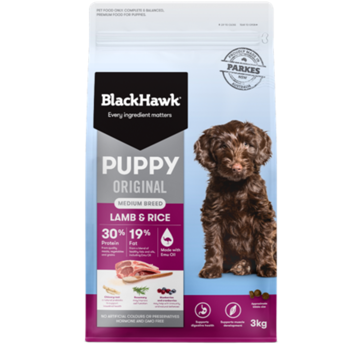 Black Hawk Dry Dog Food Original Puppy Medium Breed Lamb Rice