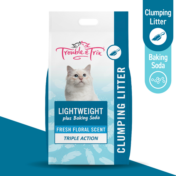 Trouble & Trix Lightweight Fresh Floral Clumping Cat Litter With Baking Soda