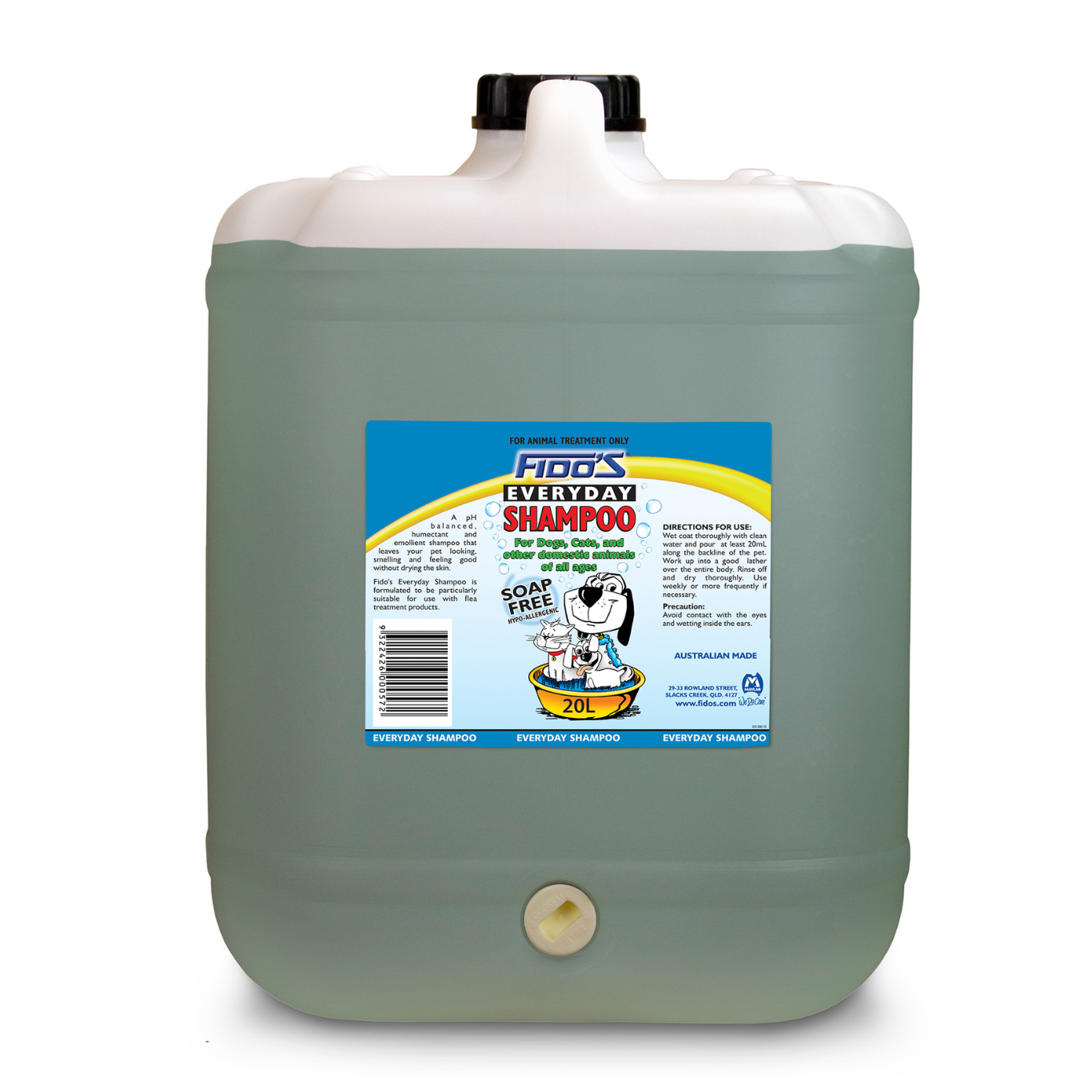 Fido's Everyday Moisturising Shampoo for Dogs & Cats 20L