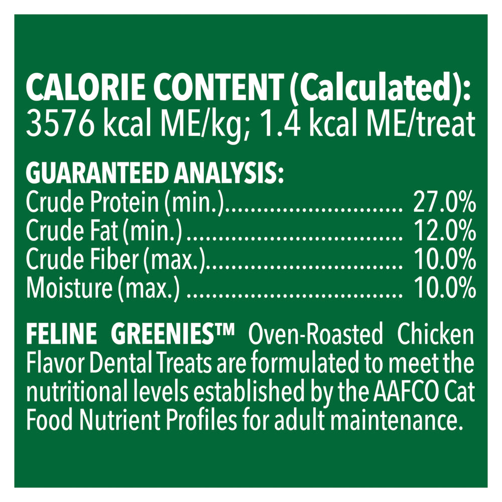GREENIES Feline Dental Cat Treat Oven-Roasted Chicken Flavour 10