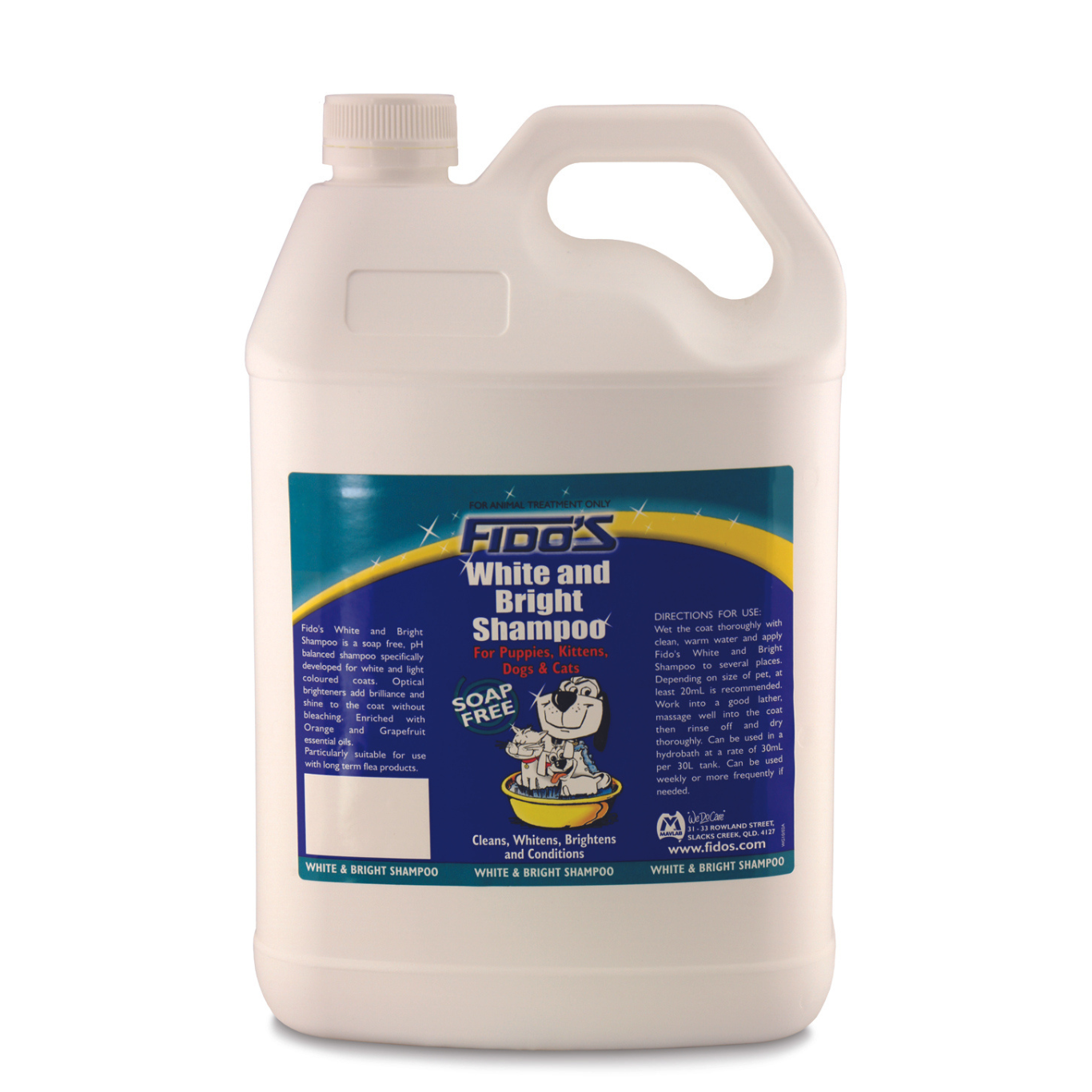 Fido's White and Bright Shampoo for Dogs & Cats 5L