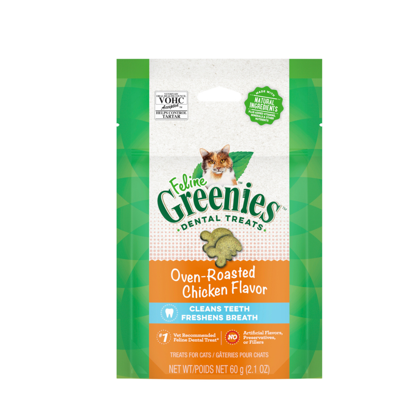 GREENIES Feline Dental Cat Treat Oven-Roasted Chicken Flavour 01