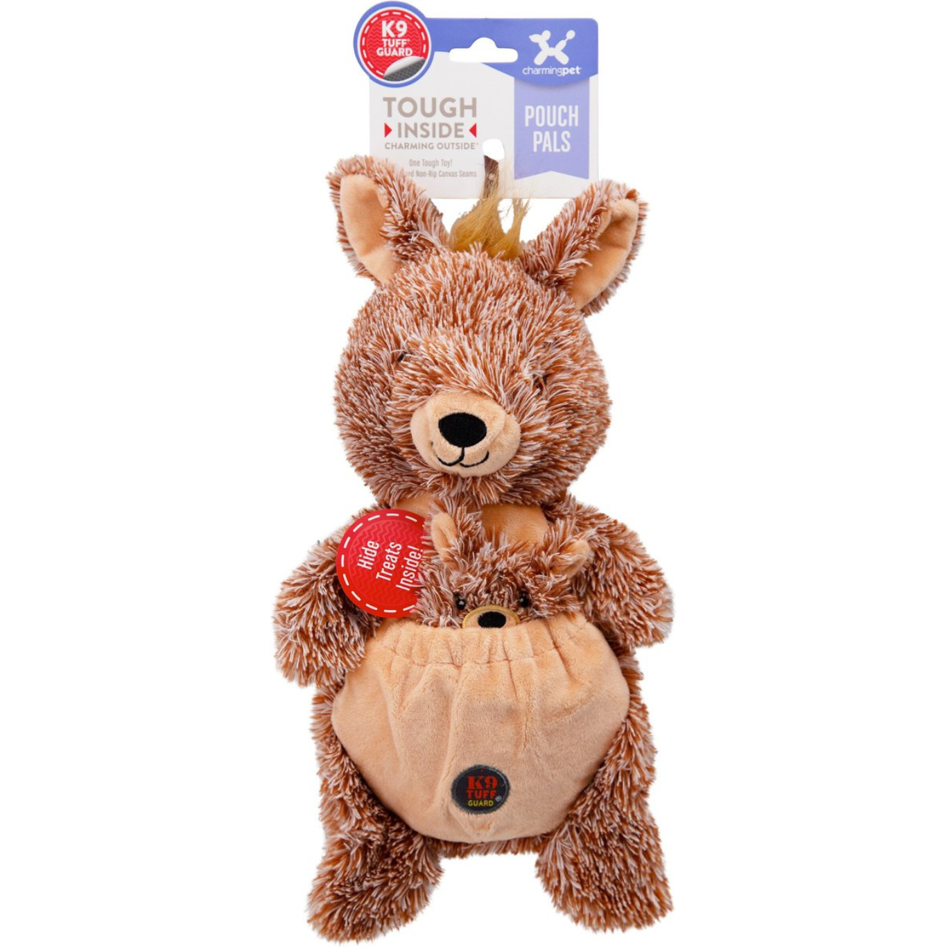 Charming Pet Pouch Pals Plush Dog Toy Kangaroo With Baby