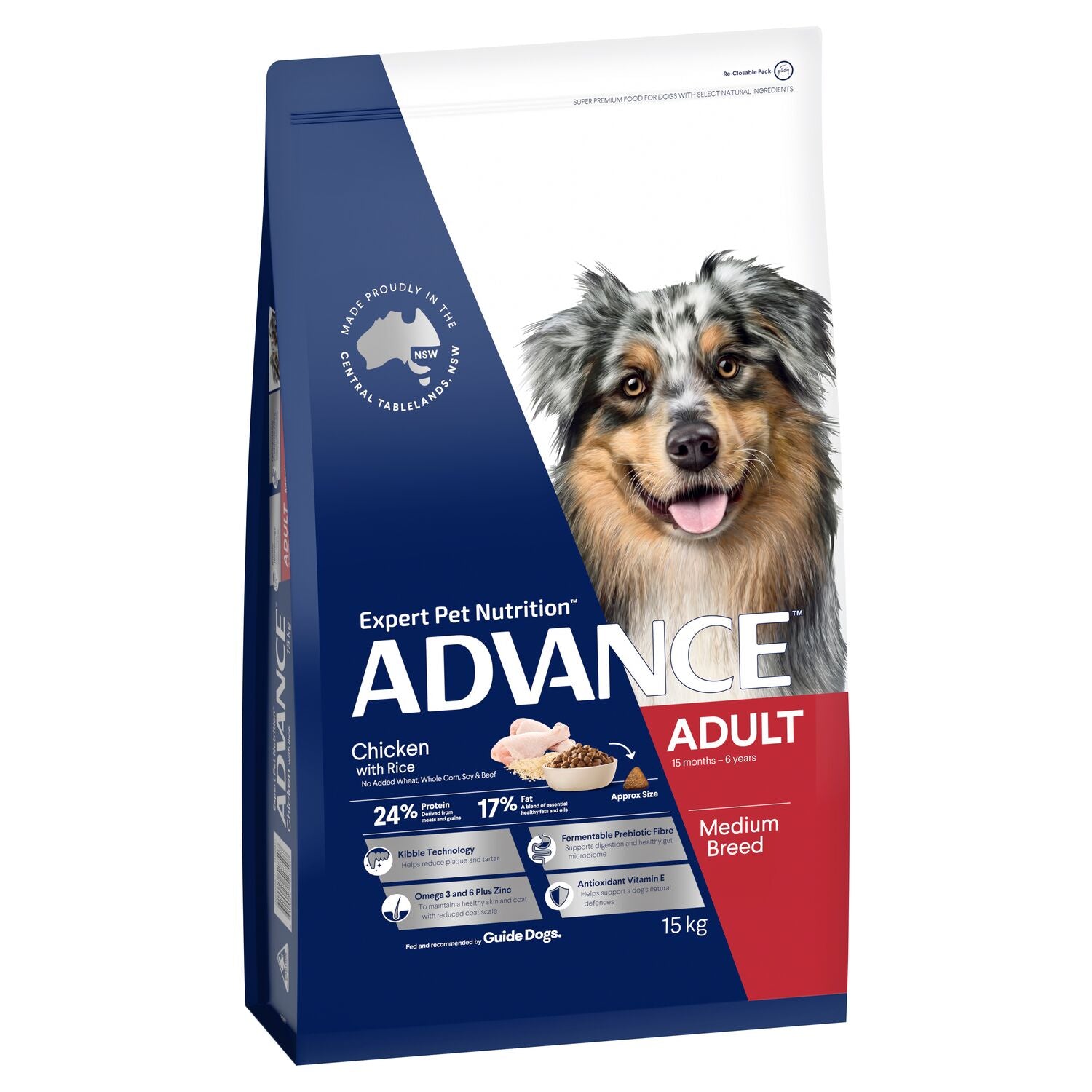 ADVANCE Medium Adult Dry Dog Food Chicken with Rice