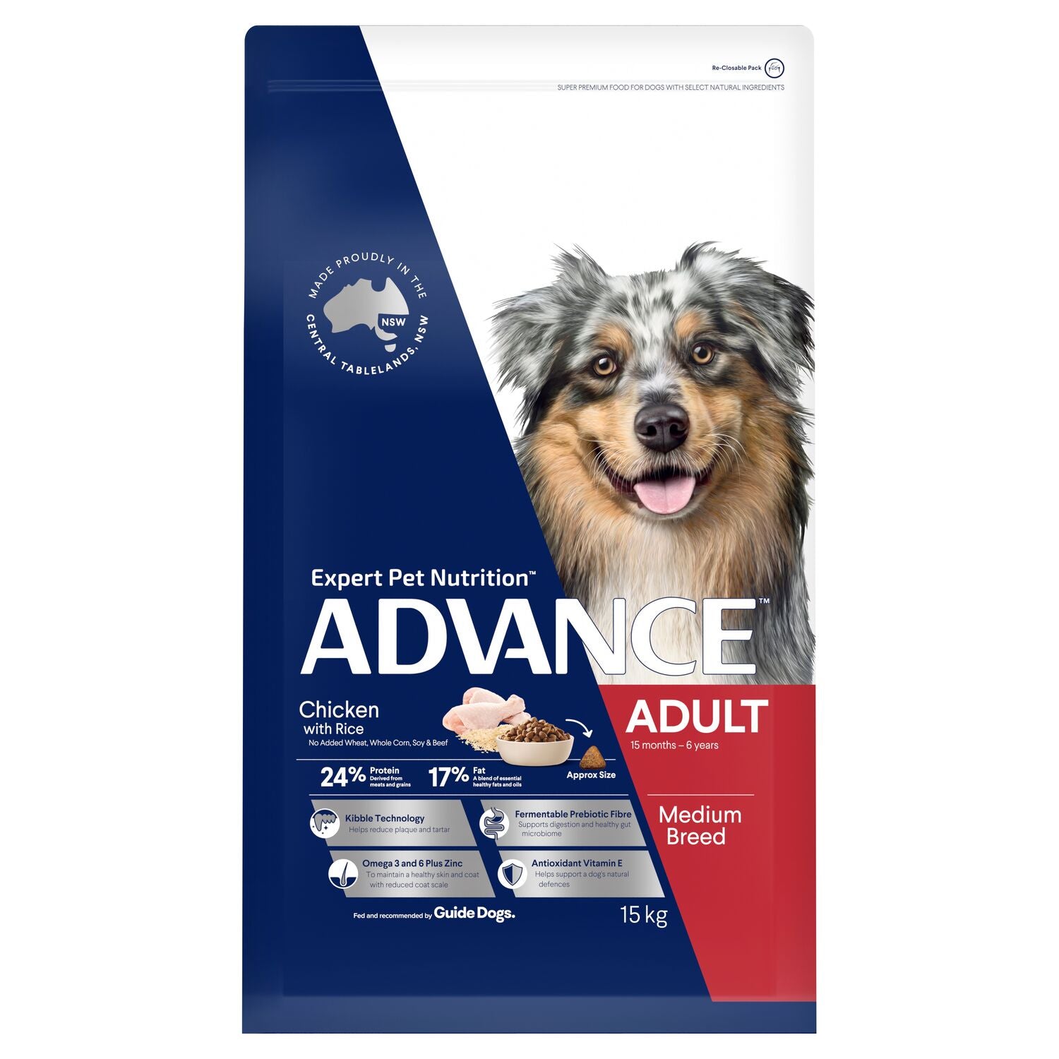 ADVANCE Medium Adult Dry Dog Food Chicken with Rice