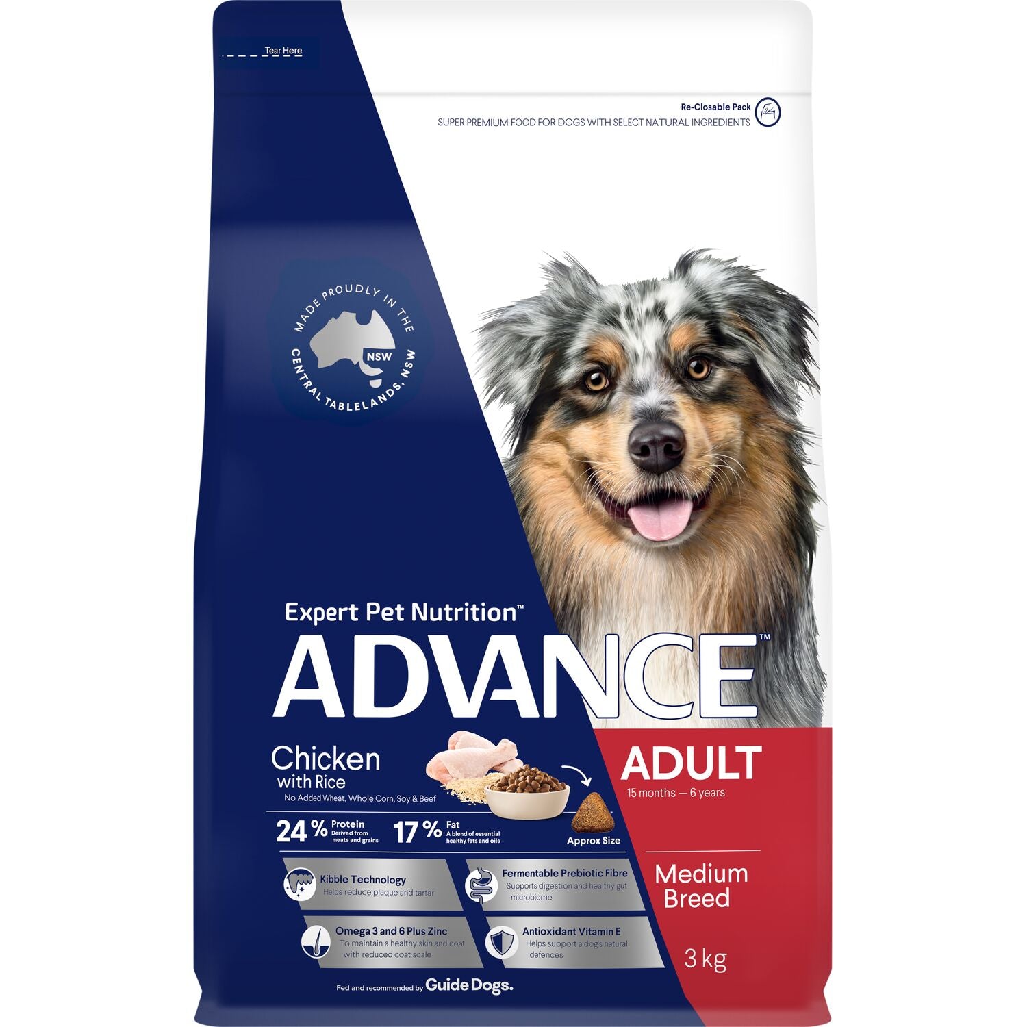 ADVANCE Medium Adult Dry Dog Food Chicken with Rice