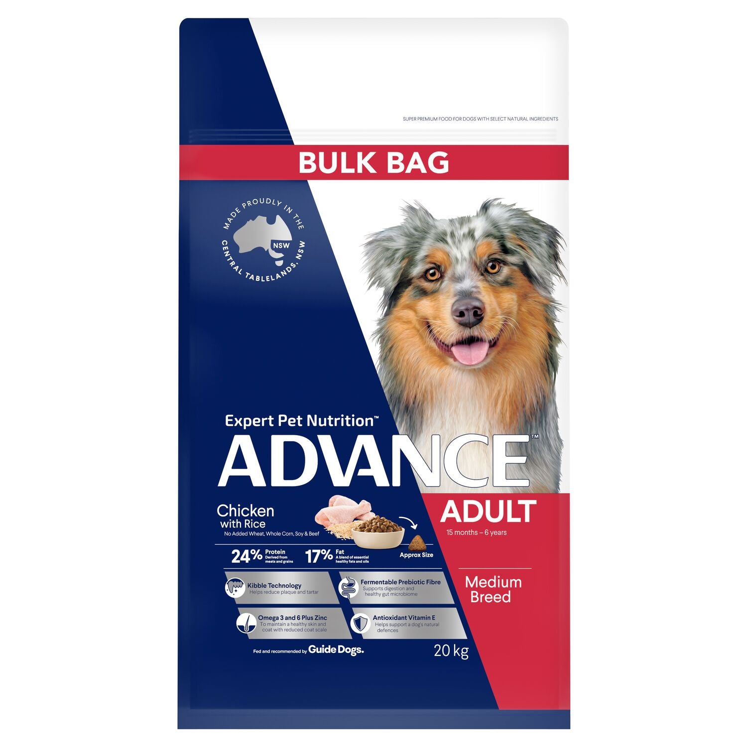 ADVANCE Medium Adult Dry Dog Food Chicken with Rice