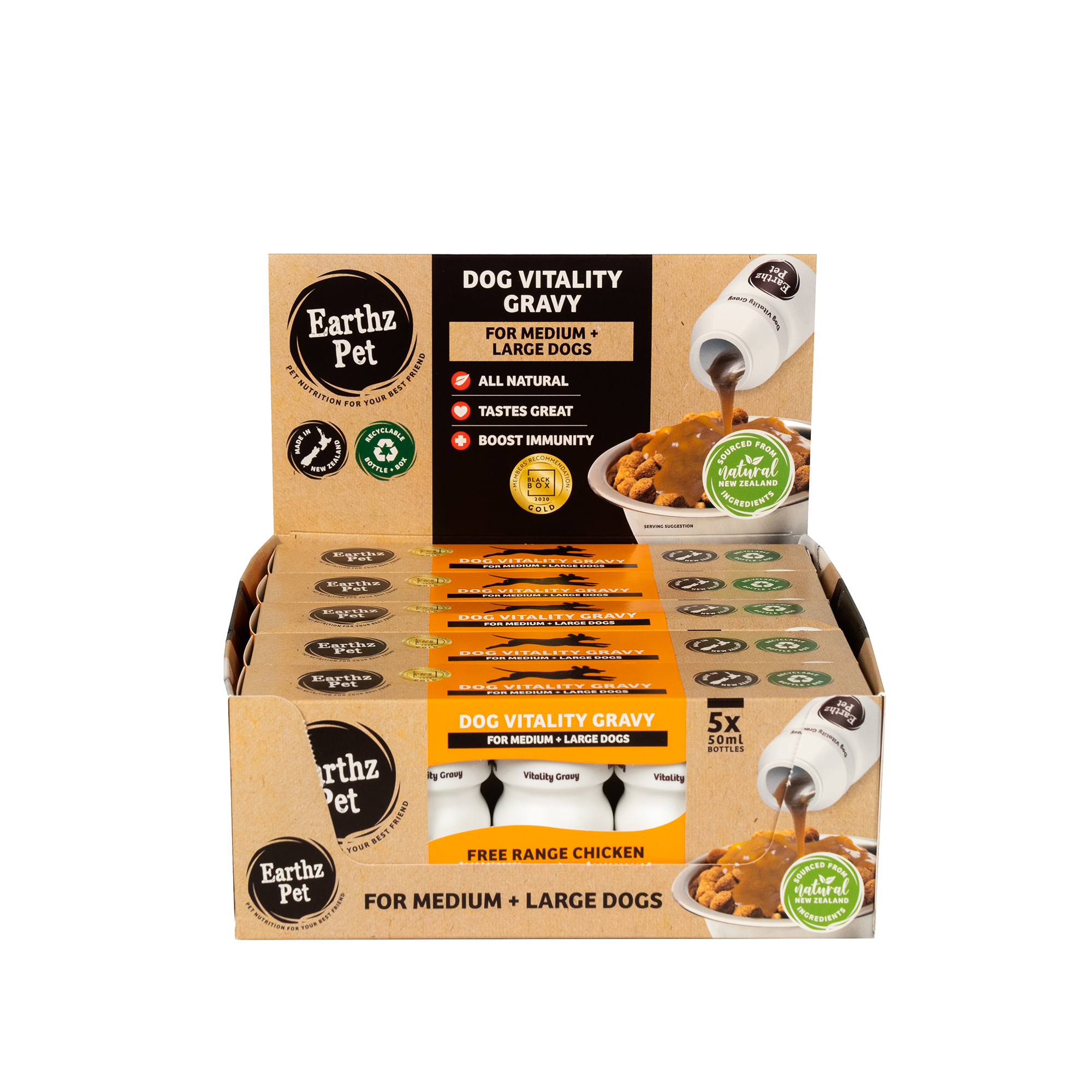 Earthz Pet Dog Vitality Gravy for Medium & Large Dogs Free Range Chicken 02