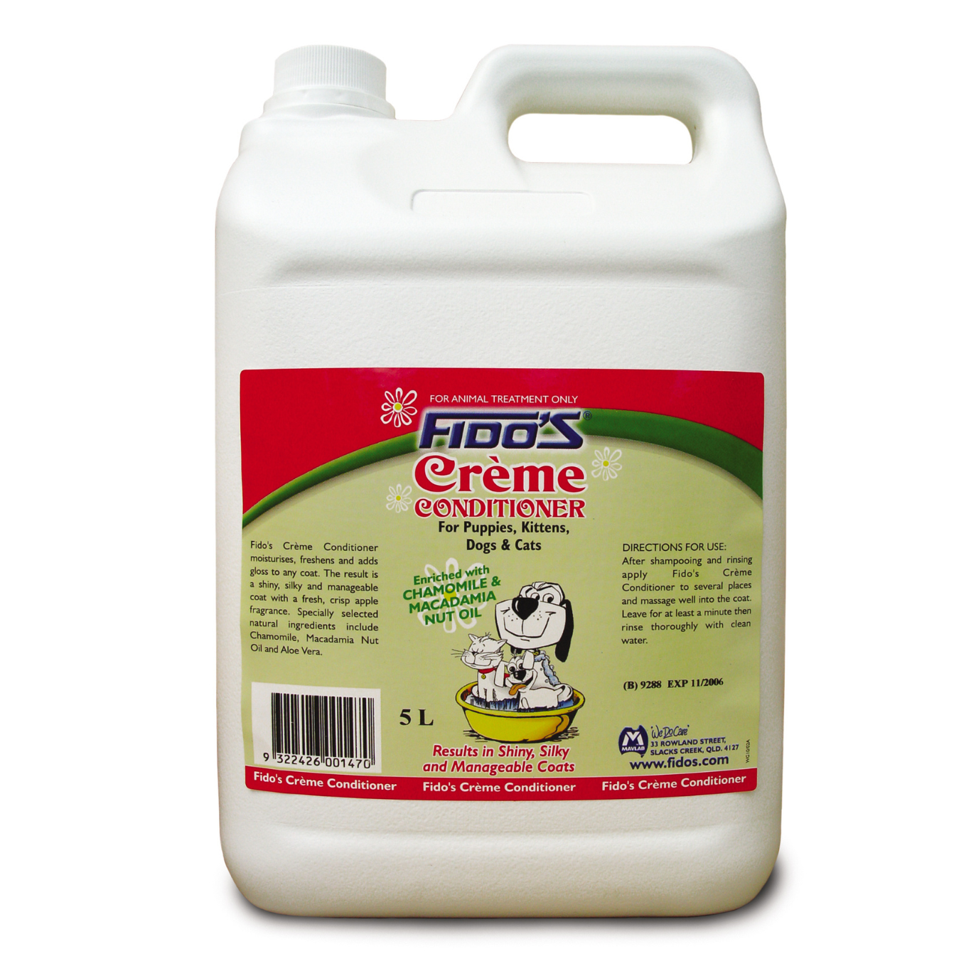 Fido's Creme Conditioner for Dogs & Cats 5L