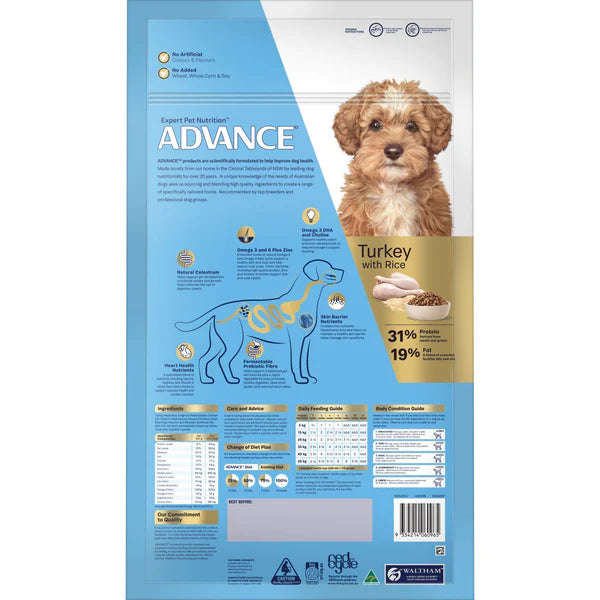 ADVANCE Dry Dog Food Puppy Oodles Turkey with Rice