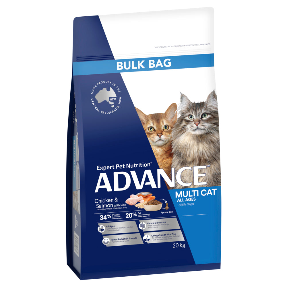 ADVANCE Multi Cat Dry Cat Food Chicken & Salmon with Rice 03