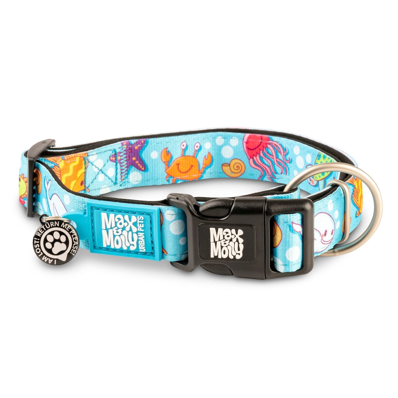 Max & Molly Smart Id Dog Collar - Blue Ocean 01