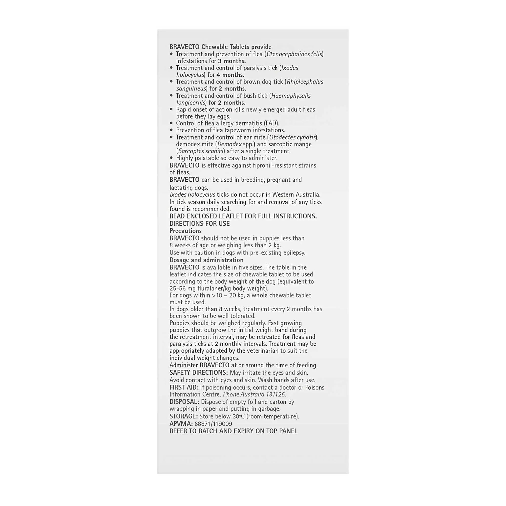 Bravecto Dog Chew Green 10-20kg 02