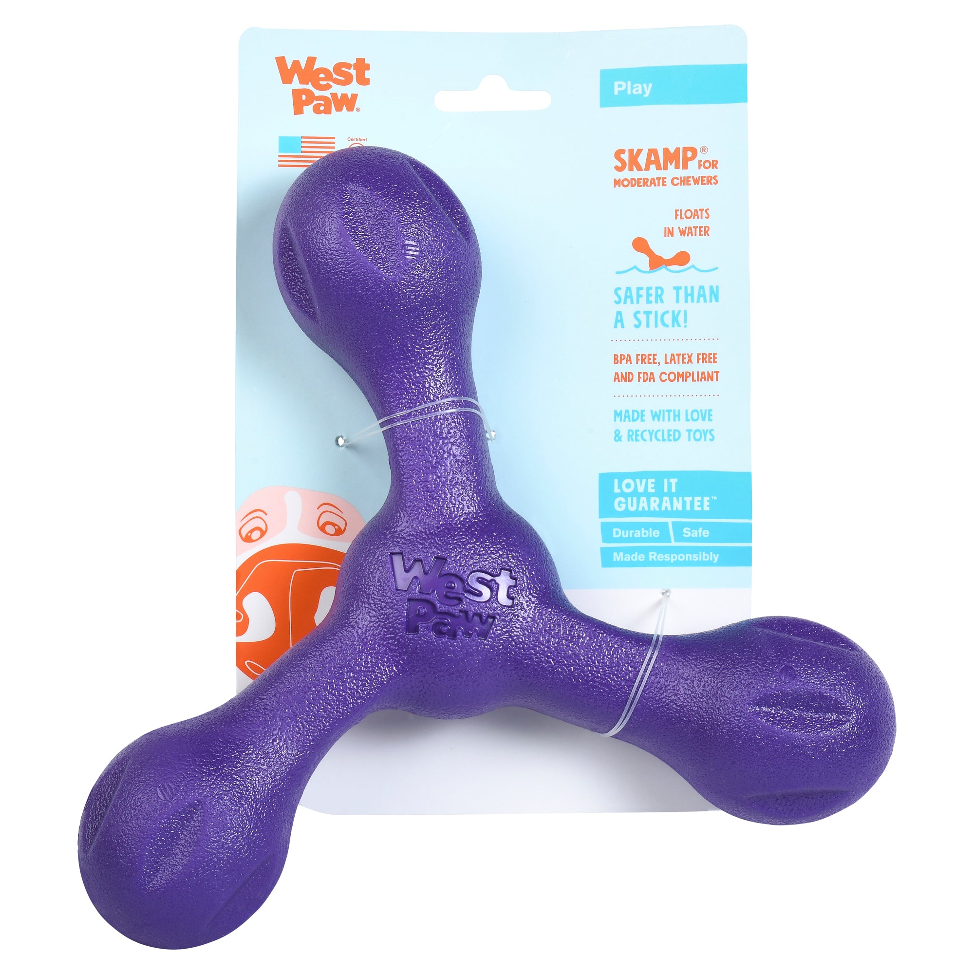 West Paw Skamp Flyer-Inspired Fetch Dog Toys