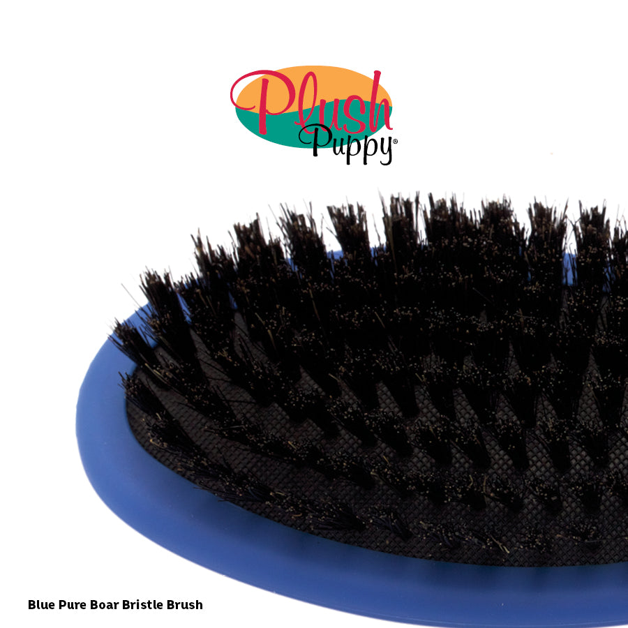 Plush Puppy Blue Pure Boar Bristle Brush Pro-Grooming Brush 03