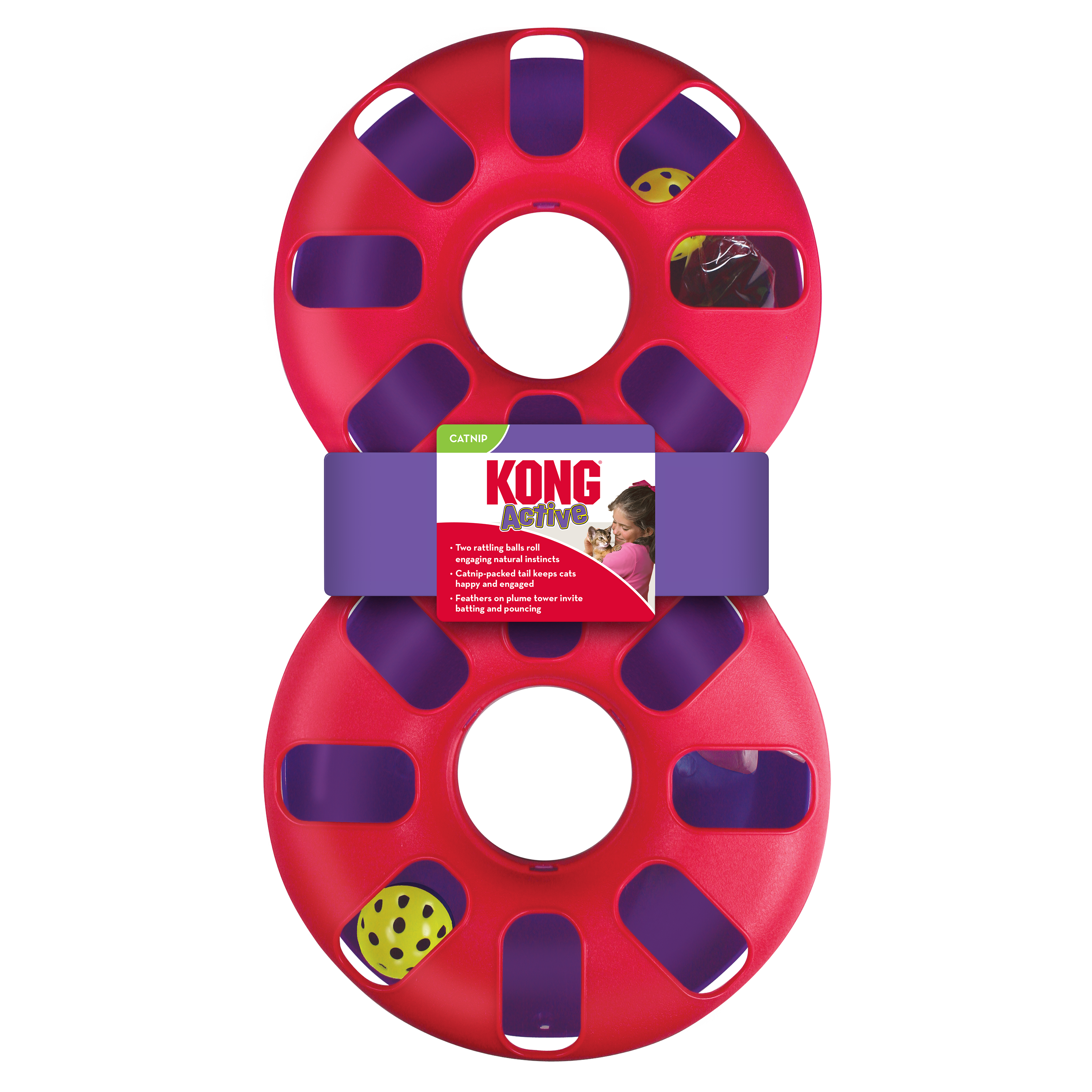 KONG Cat Toys Active Eight Track Red