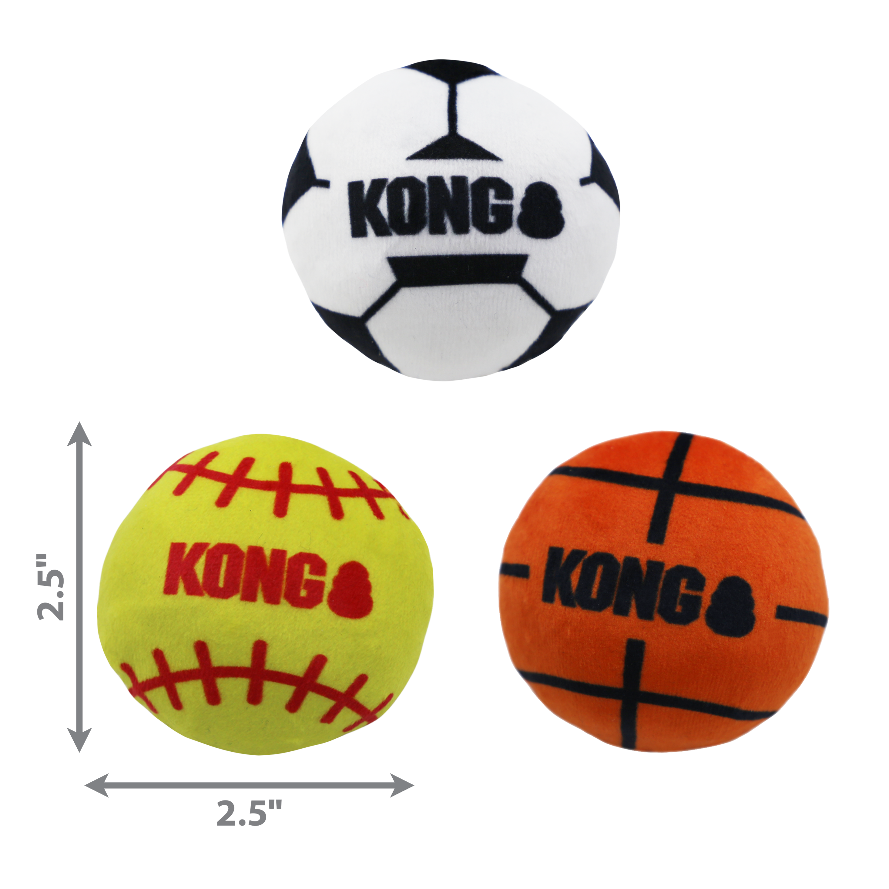KONG Cat Toys Sport Balls 2-Pack Assorted 03