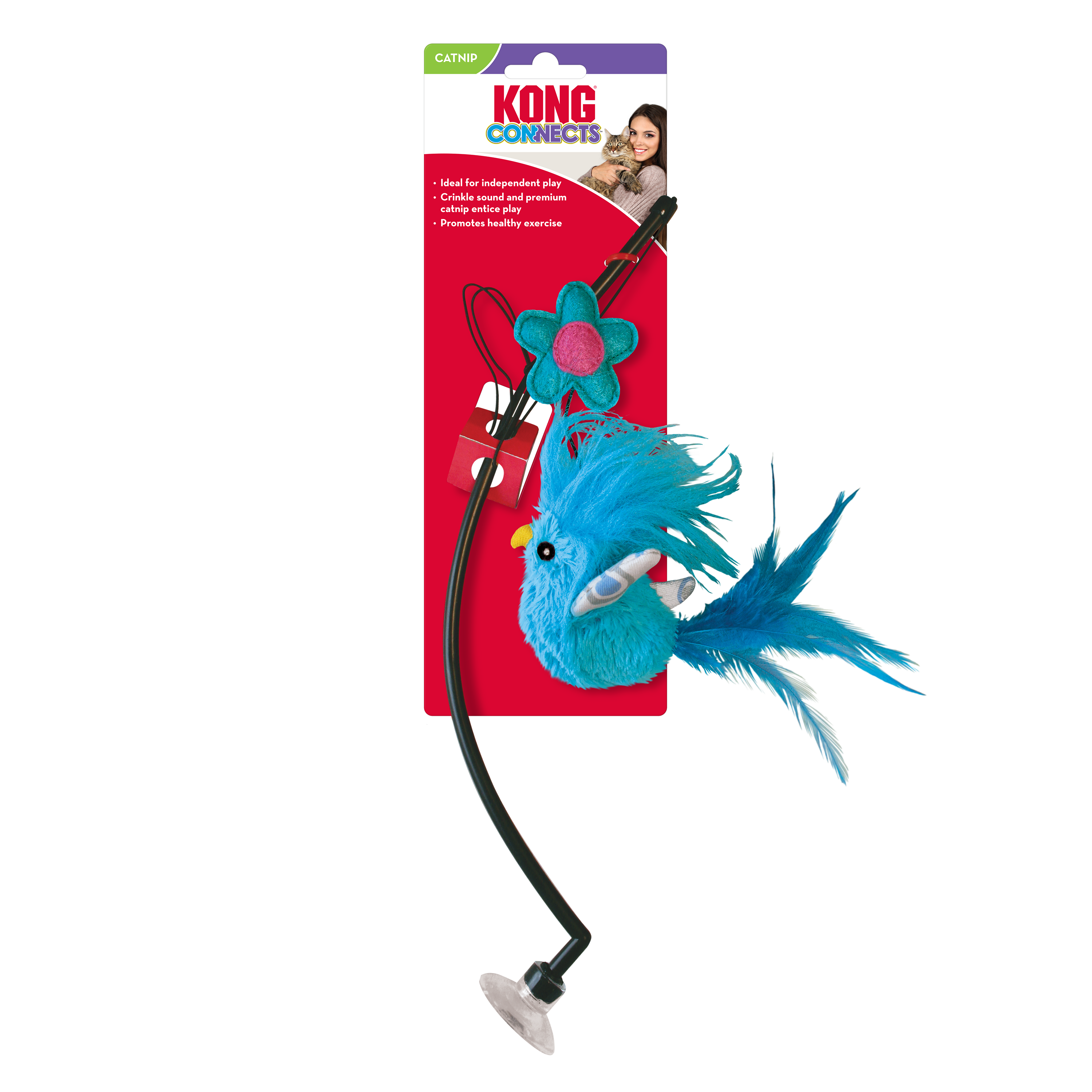 KONG Cat Toys Connects Window Teaser Assorted 01