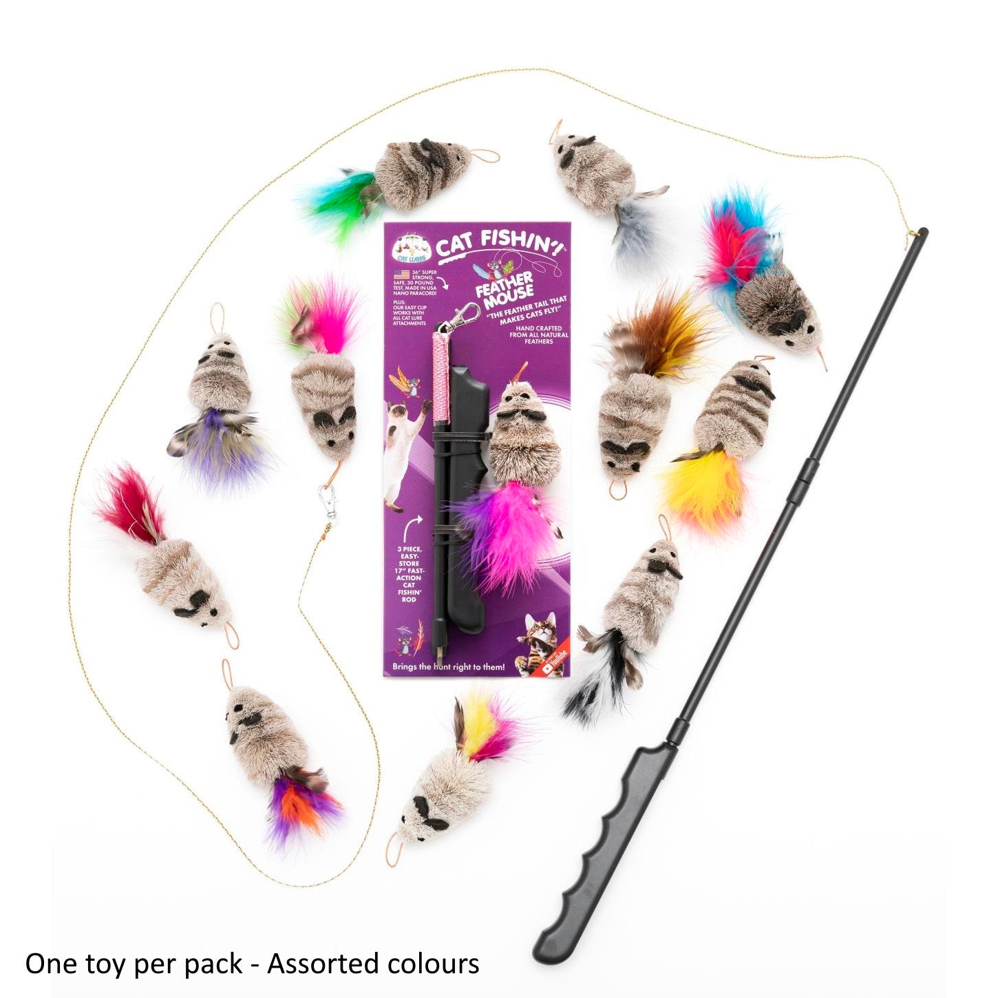 Cat Lures Cat Fishin' Rod Teaser Cat Toy