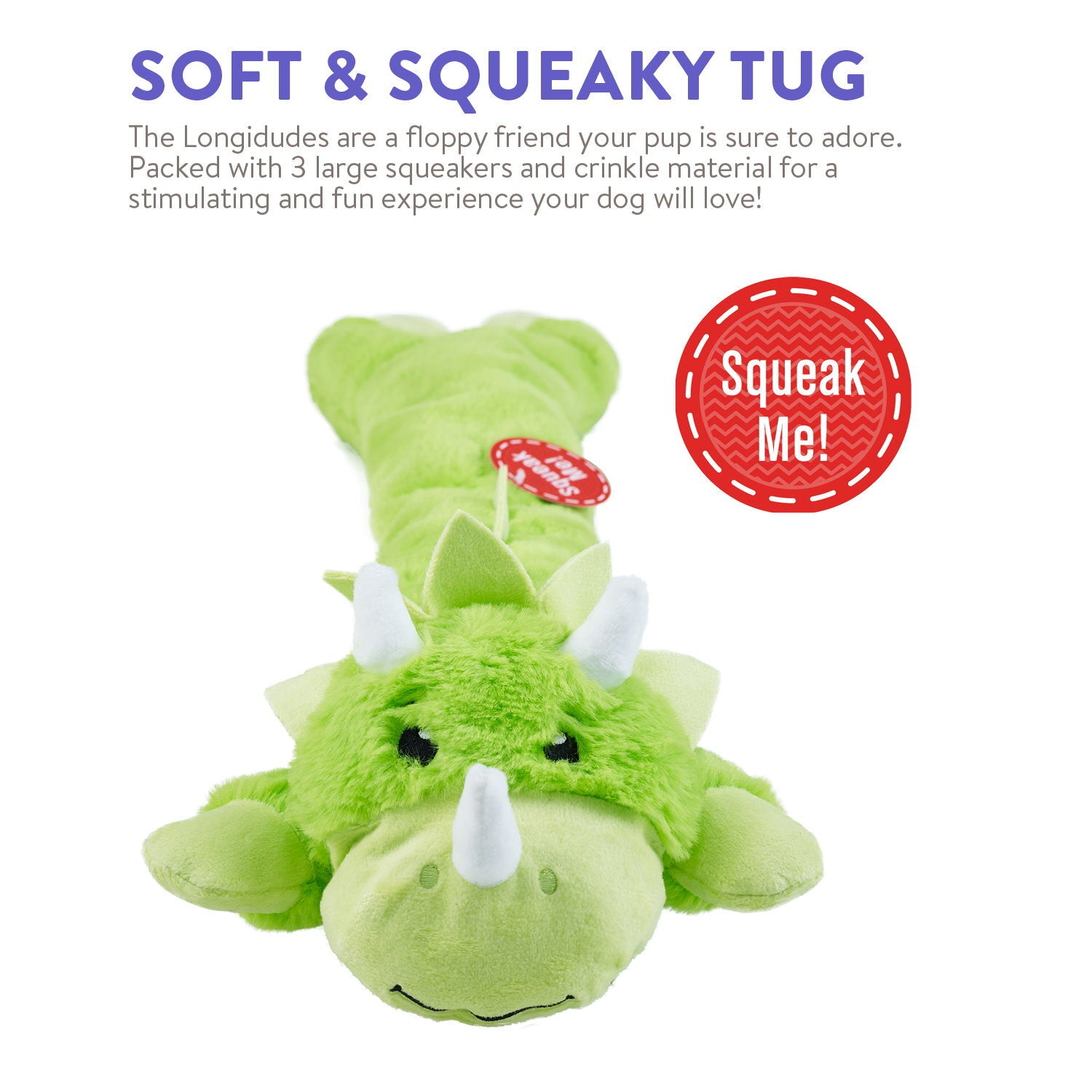 Charming Pet Longidudes Extra Long 75cm Plush Squeaker Dog Toy 01