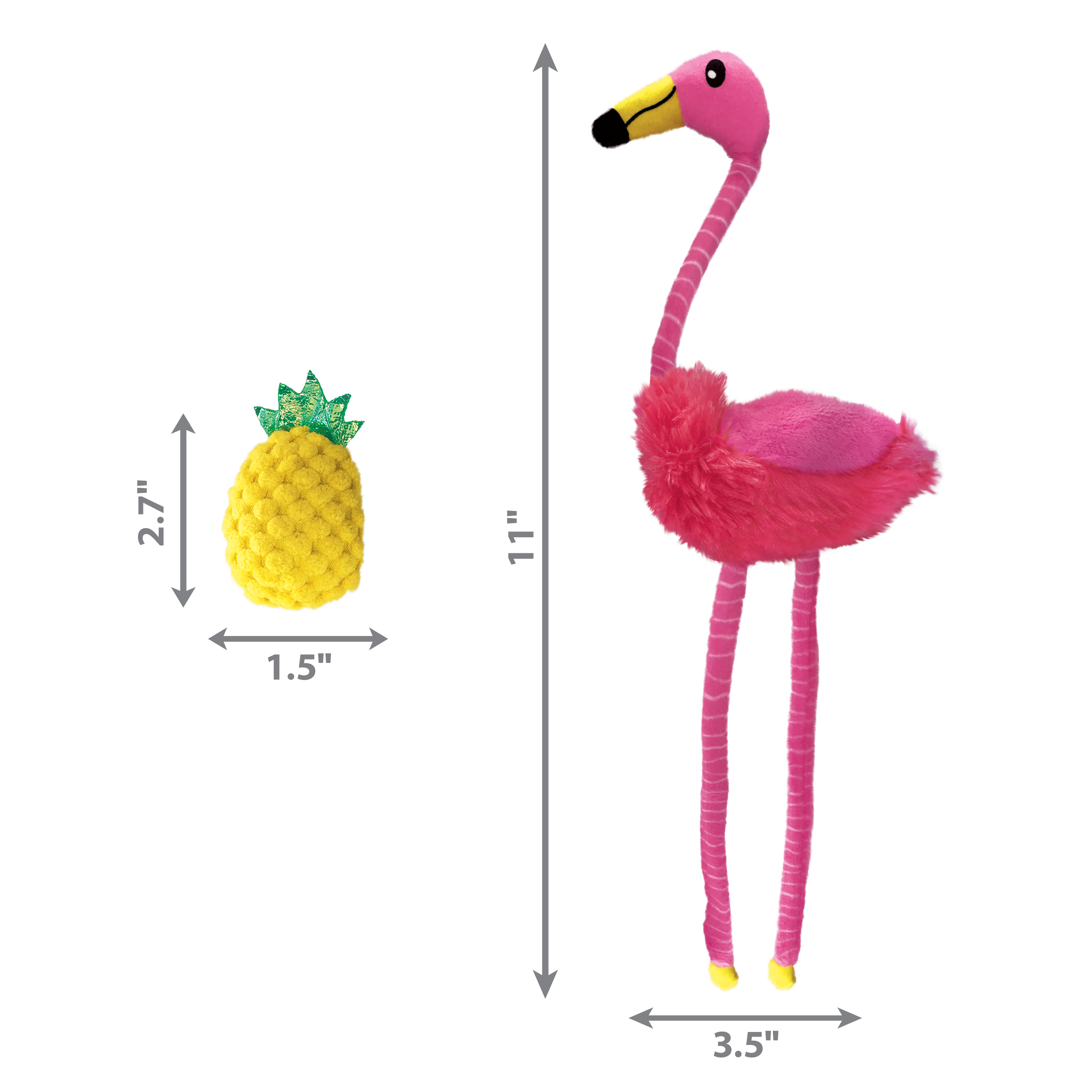 KONG Cat Toys Tropics Flamingo & Pineapple 03