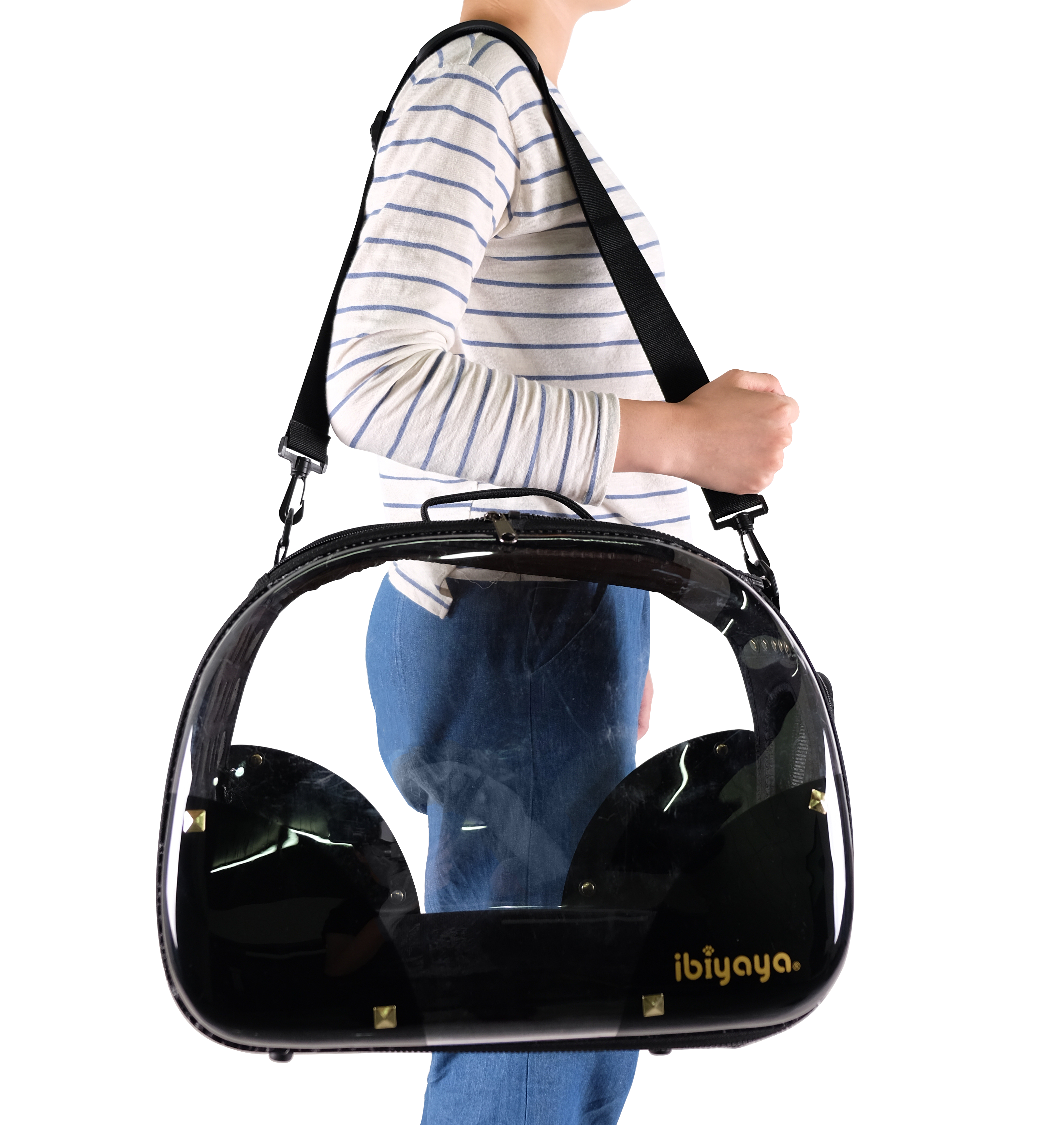 Ibiyaya Hard Rock Transparent Portable Cat Carrier Bag Pet Carriers. 11