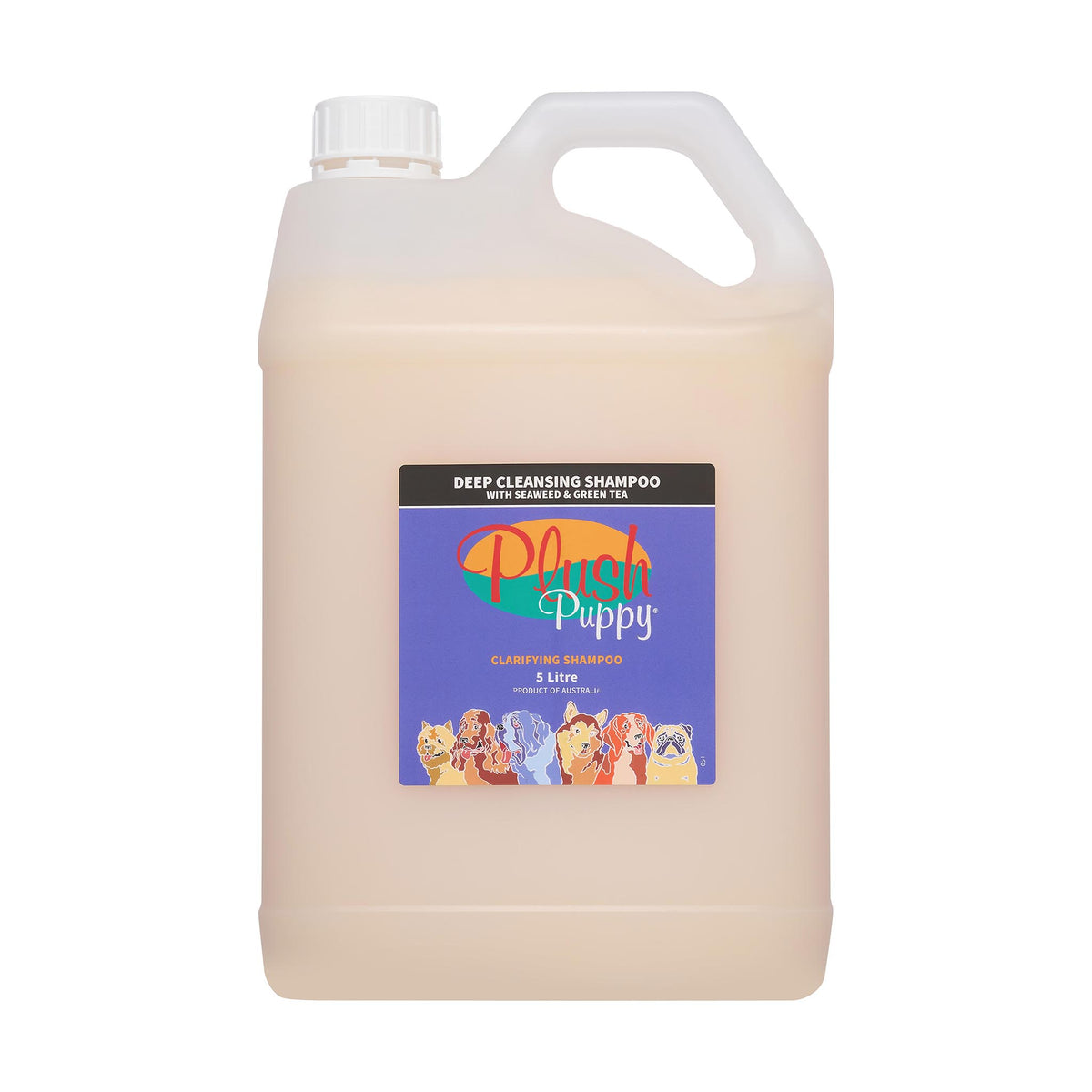Plush Puppy Deep Cleansing Shampoo 5 Litre – front of jerry can
