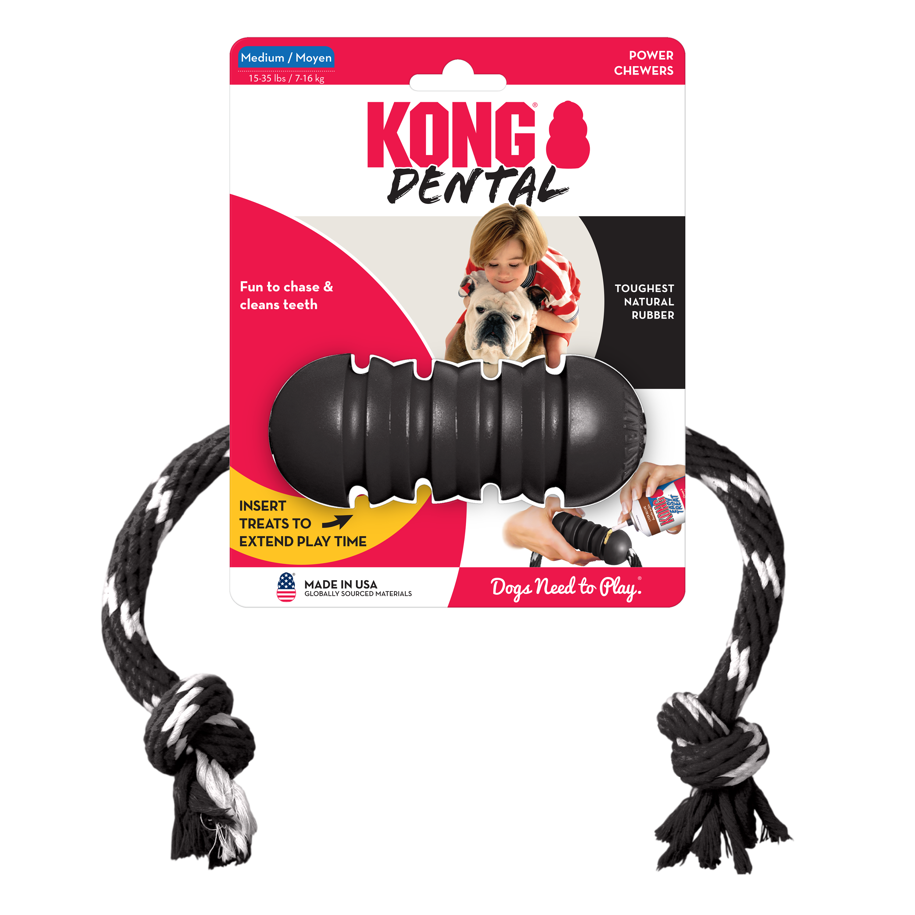 KONG Dog Toys Extreme Dental with Rope 01