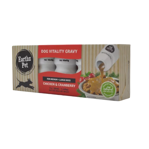 Earthz Pet Dog Vitality Gravy for Medium & Large Dogs Chicken & Cranberry 05