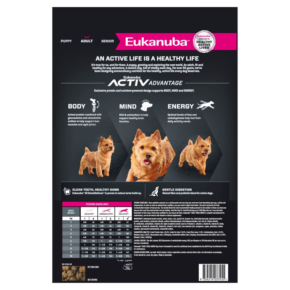 Eukanuba Dry Dog Food Adult Small Breed | PeekAPaw Pet Supplies