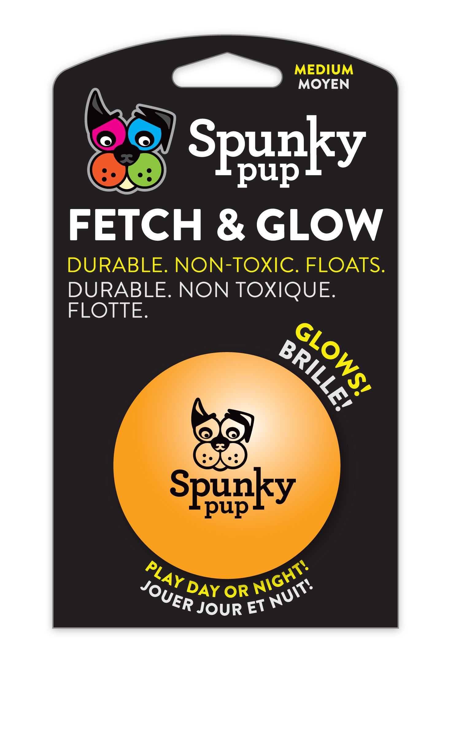 Spunky Pup Dog Toy Fetch & Glow Ball