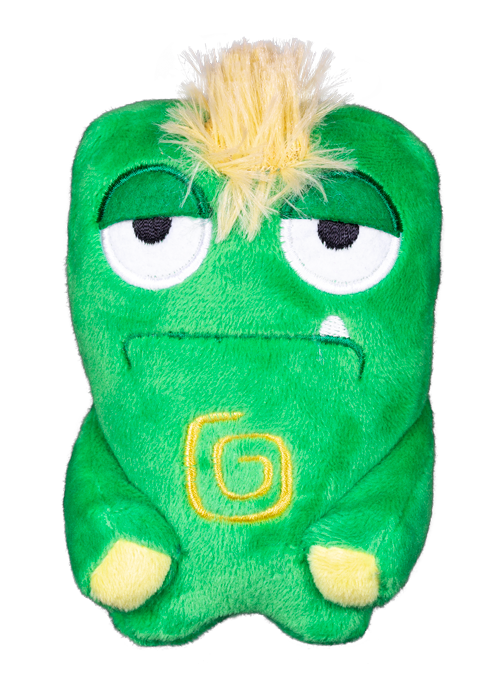 Spunky Pup Dog Toy Alien Flex Plush Mini Gro