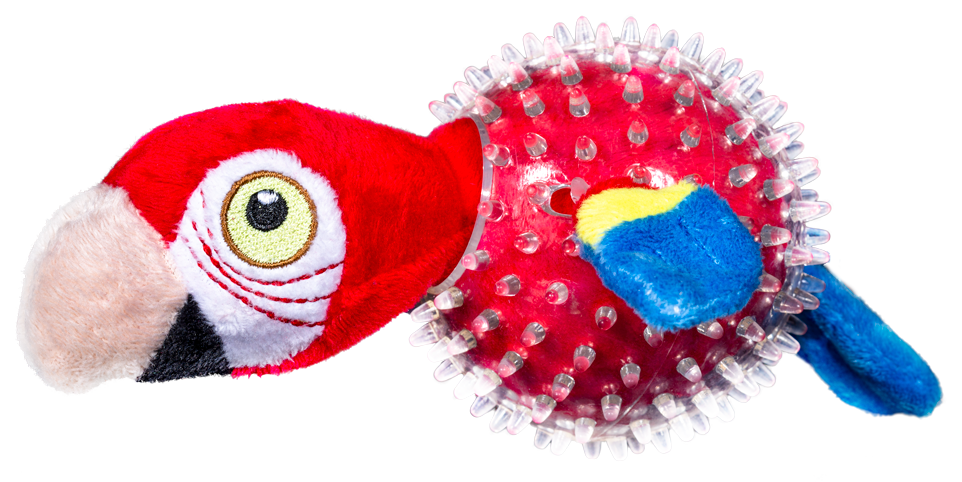 Spunky Pup Dog Toy Lil Bitty Squeakers Parrot