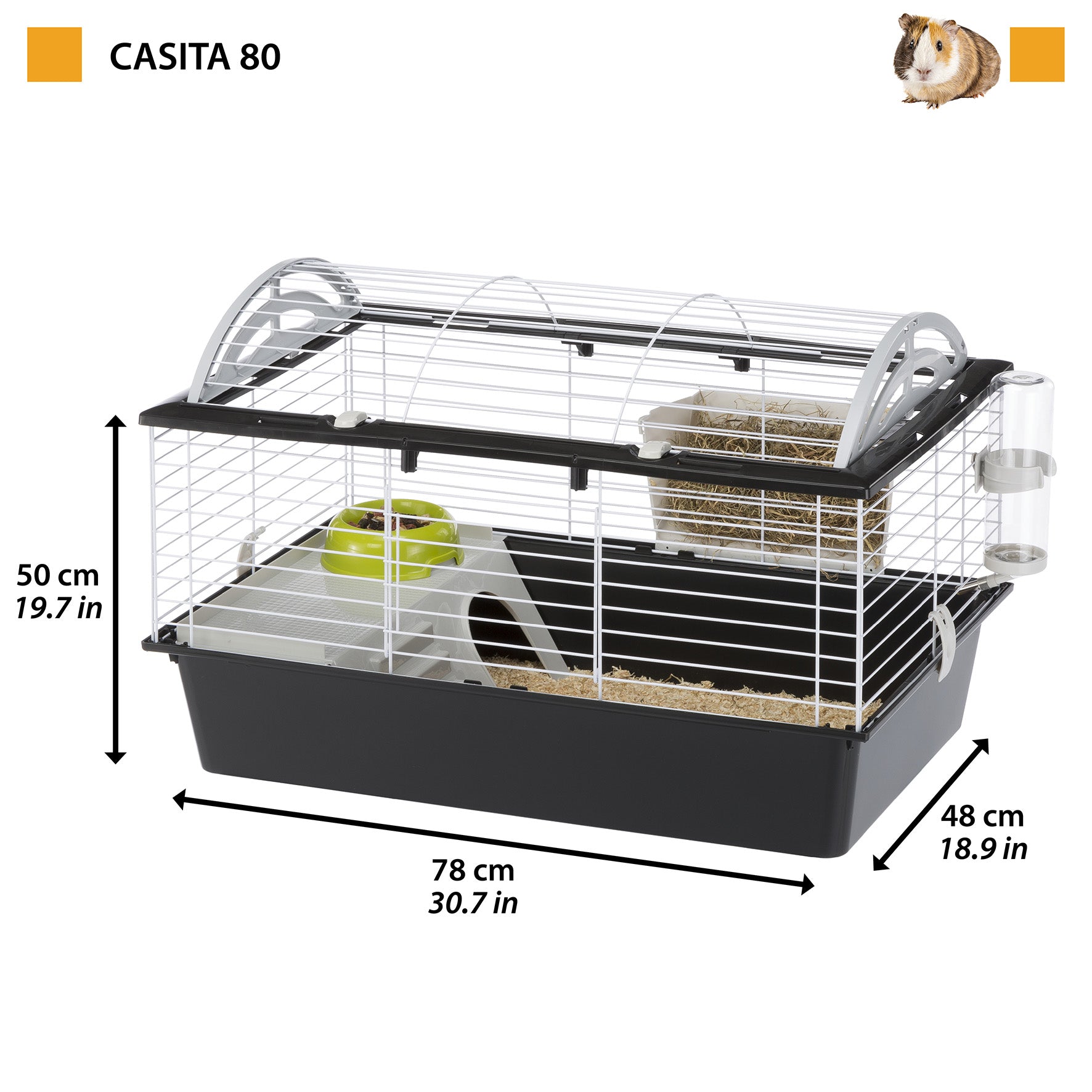 Ferplast Casita 80 Rabbits and Guinea Pigs Cage 04