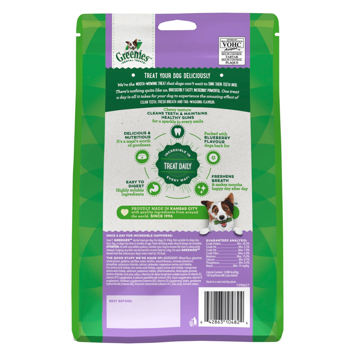 GREENIES Blueberry Large(22-45kg) Dental Dog Treats