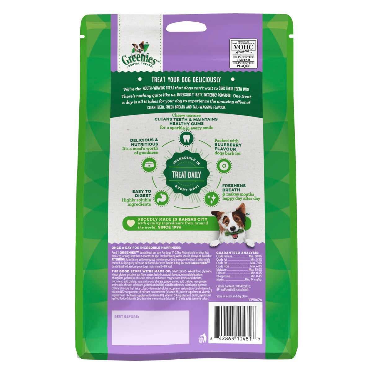 GREENIES Blueberry Regular(11-22kg) Dental Dog Treats