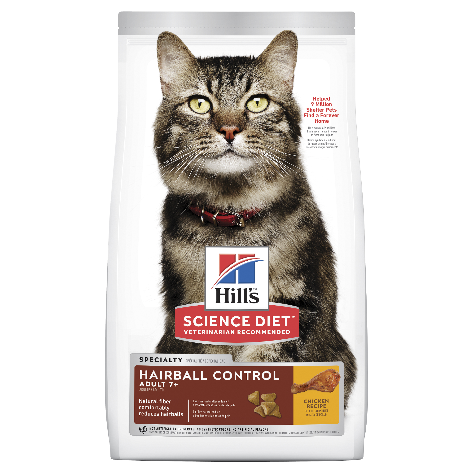 Hill's Science Diet Dry Cat Food Adult 7+ Senior Hairball Control
