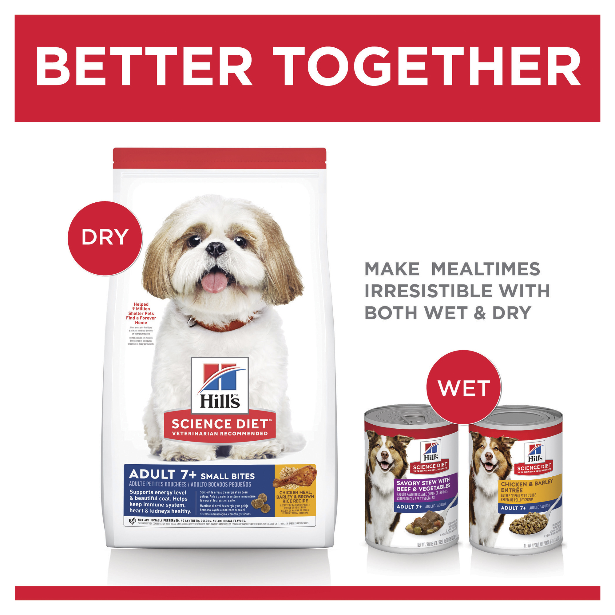 Hill's Science Diet Dry Dog Food Senior Adult 7+ Small Bites Senior