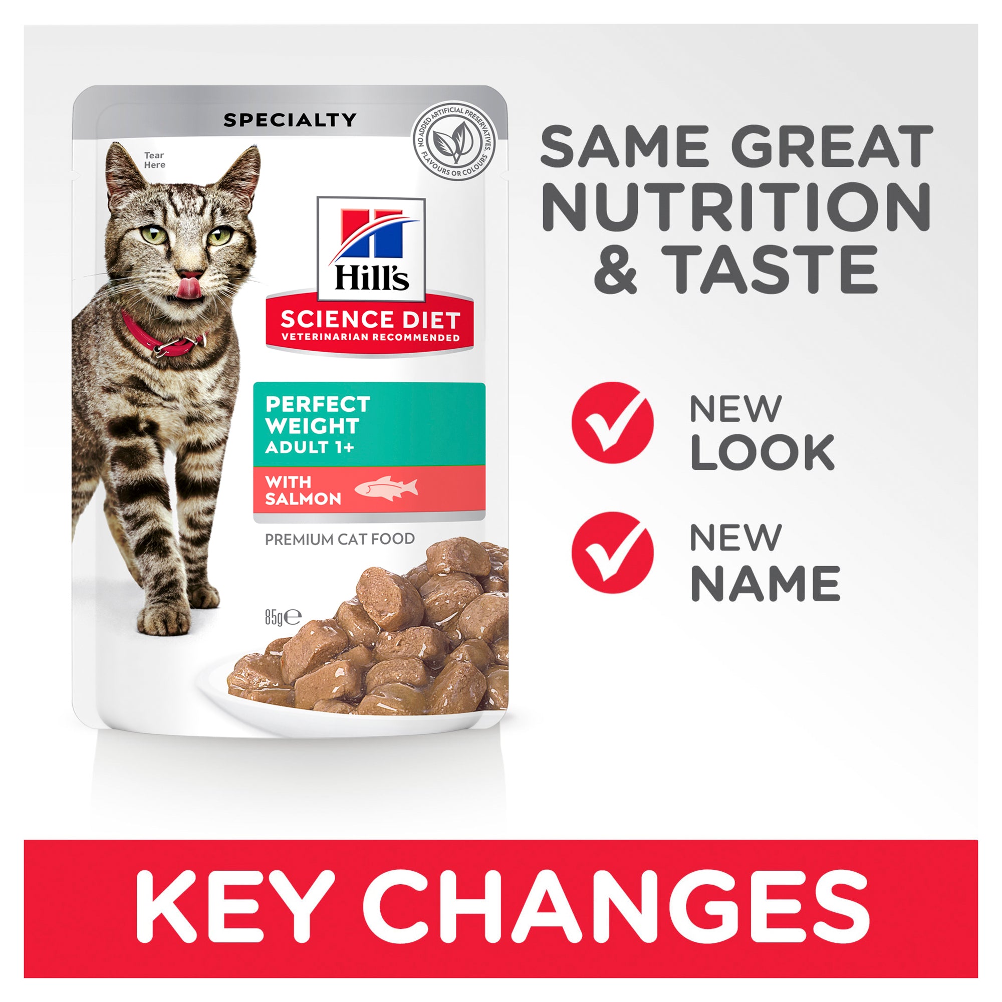 Hill's Science Diet Adult Perfect Weight Salmon Cat Food Pouches 08