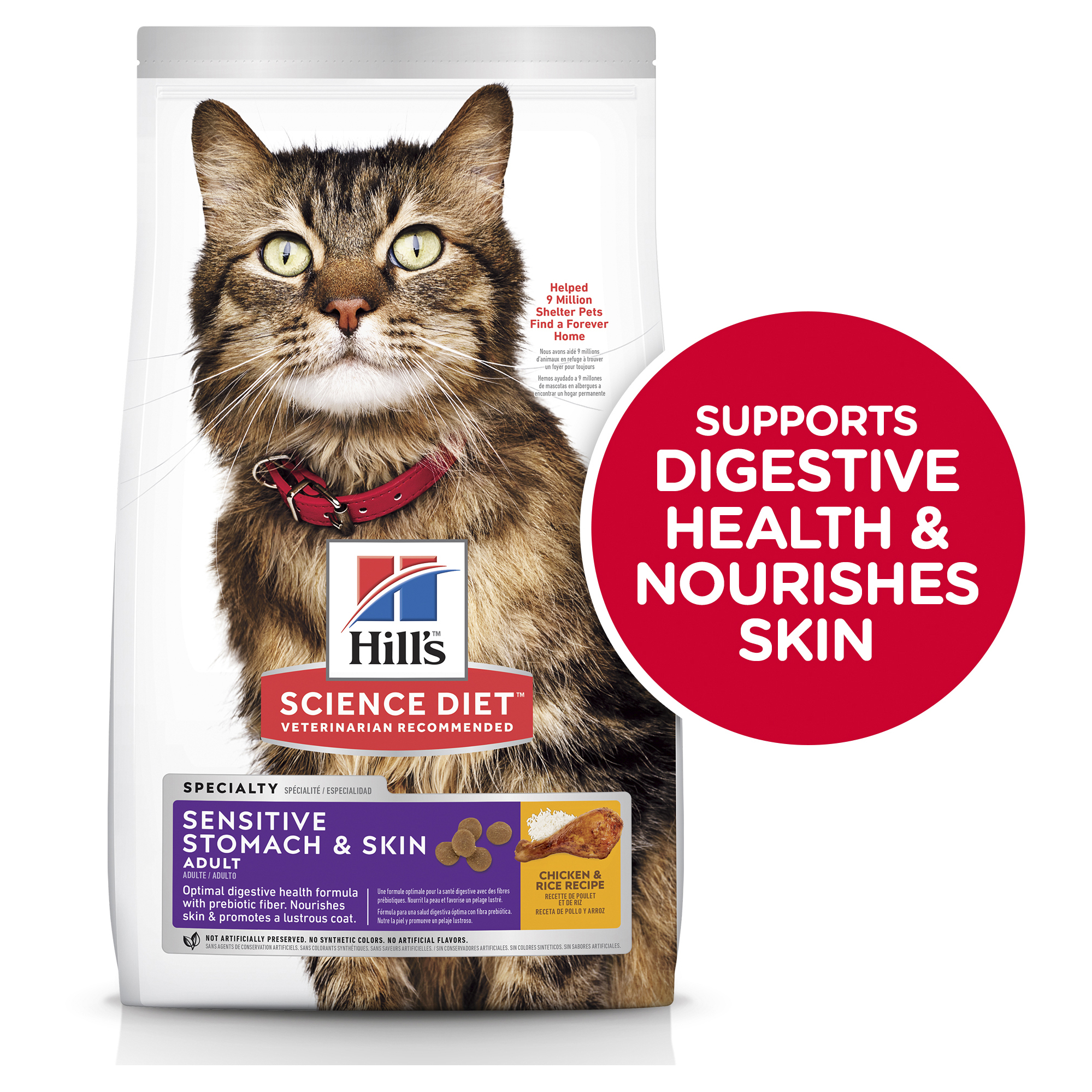 Hill's Science Diet Dry Cat Food Adult Sensitive Stomach & Skin