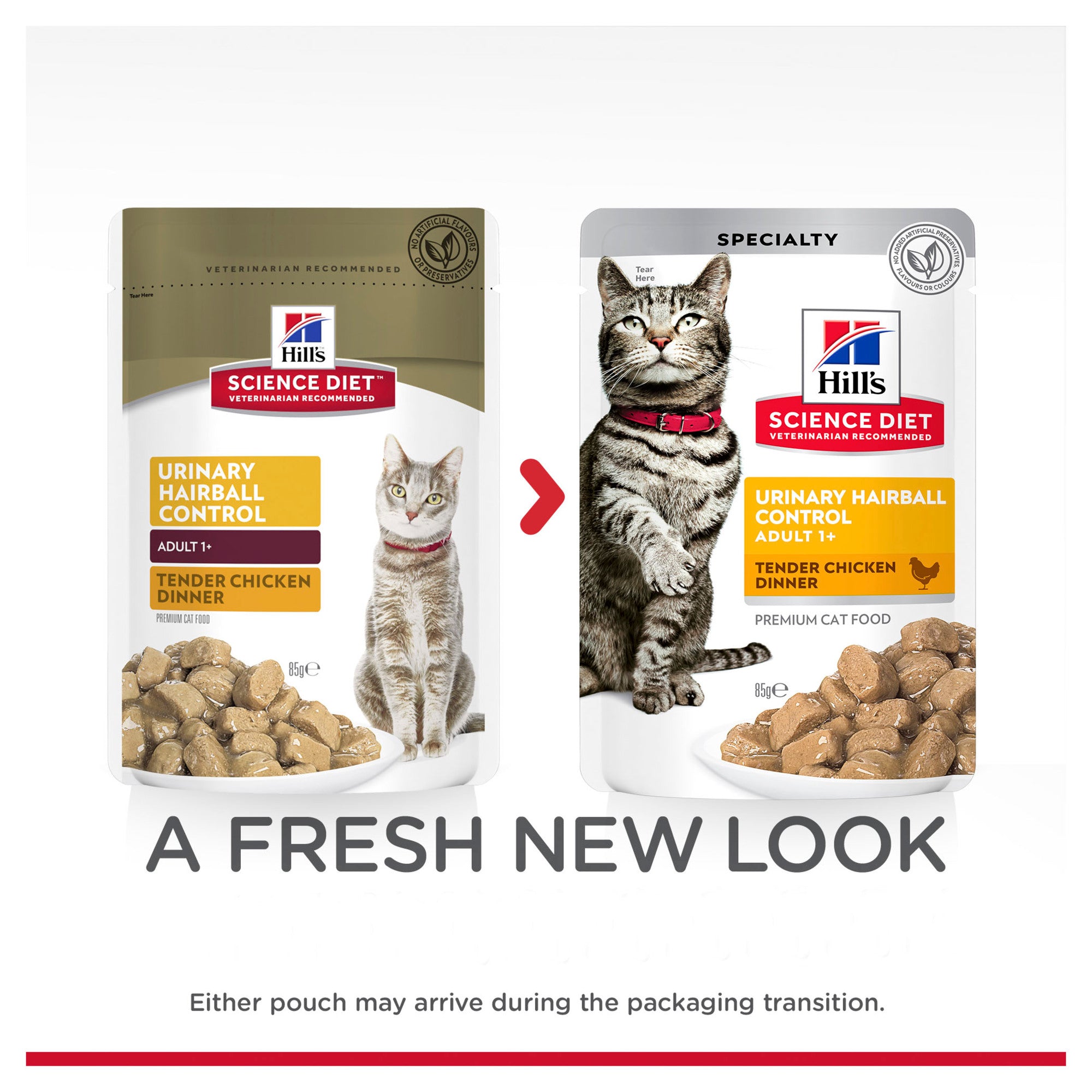 Hill's Science Diet Adult Urinary Hairball Control Chicken Cat Food Pouches 05