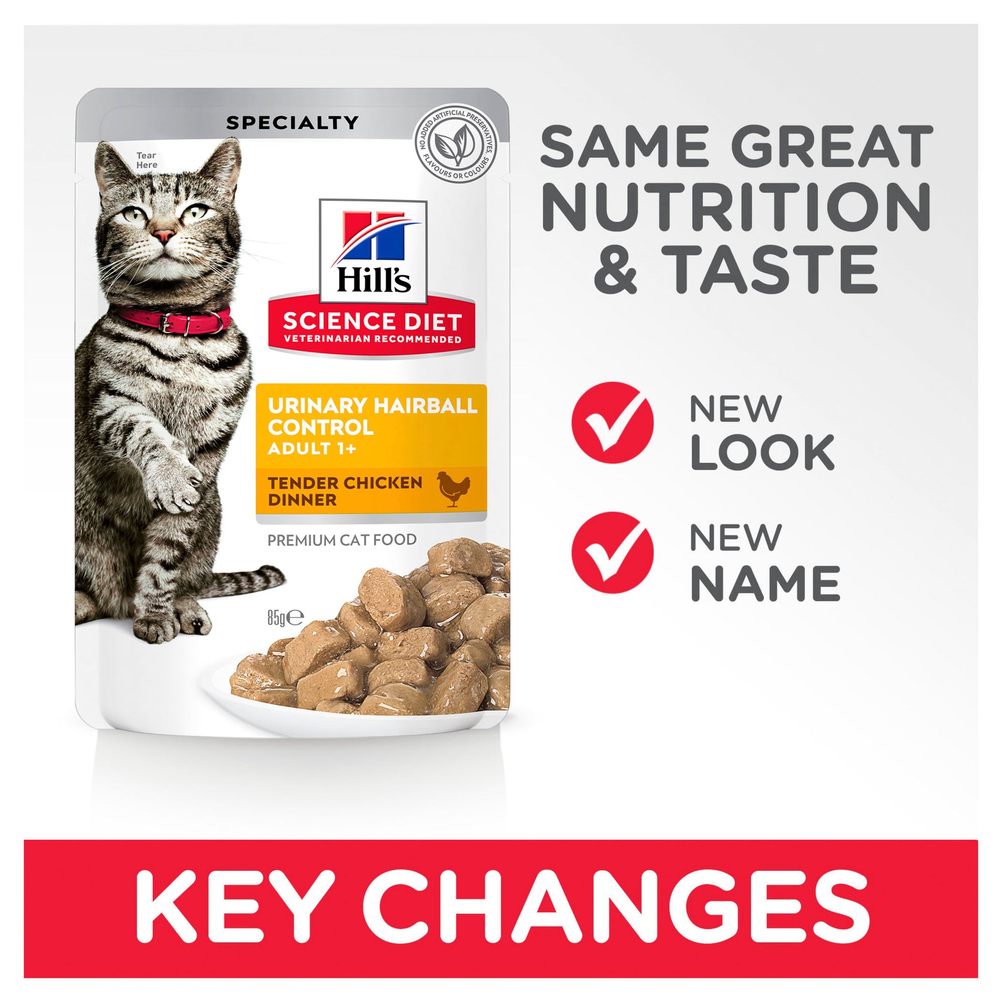 Hill's Science Diet Adult Urinary Hairball Control Chicken Cat Food Pouches 06