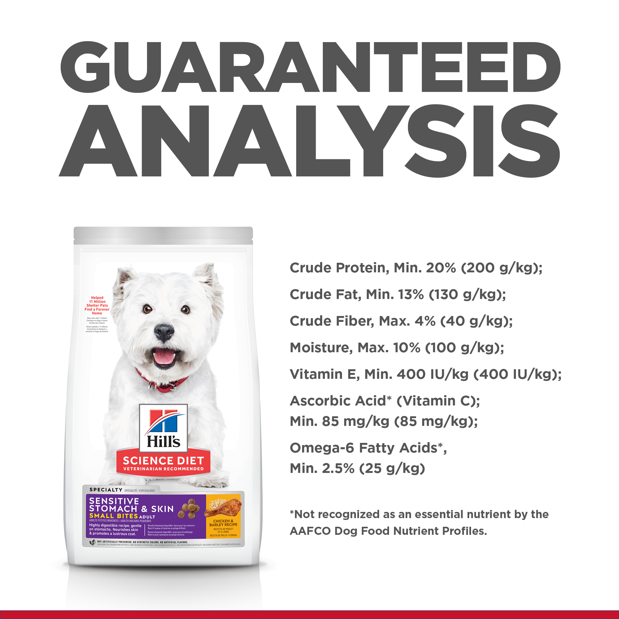 Hill's Science Diet Dry Dog Food Adult Sensitive Skin & Stomach Small Bites